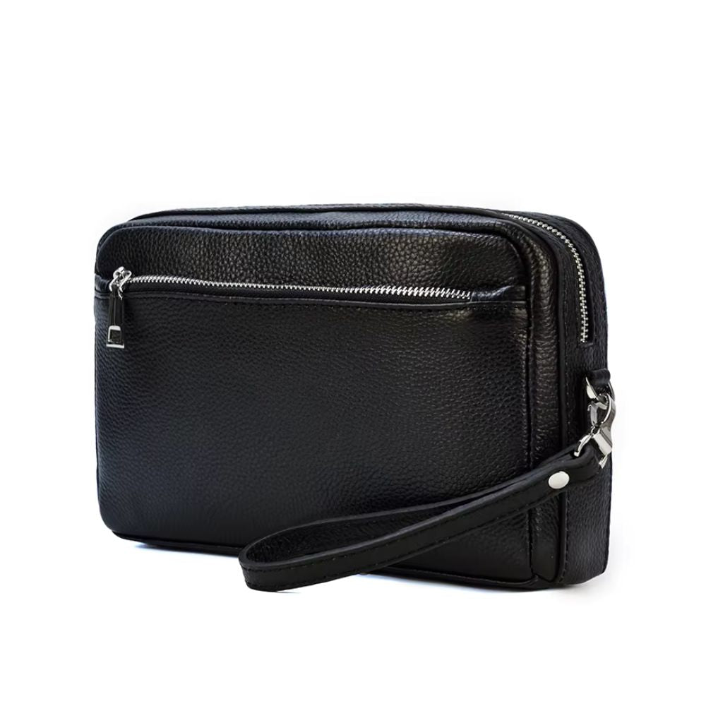 Pochette de Voyage <br> en Cuir pour Homme noir