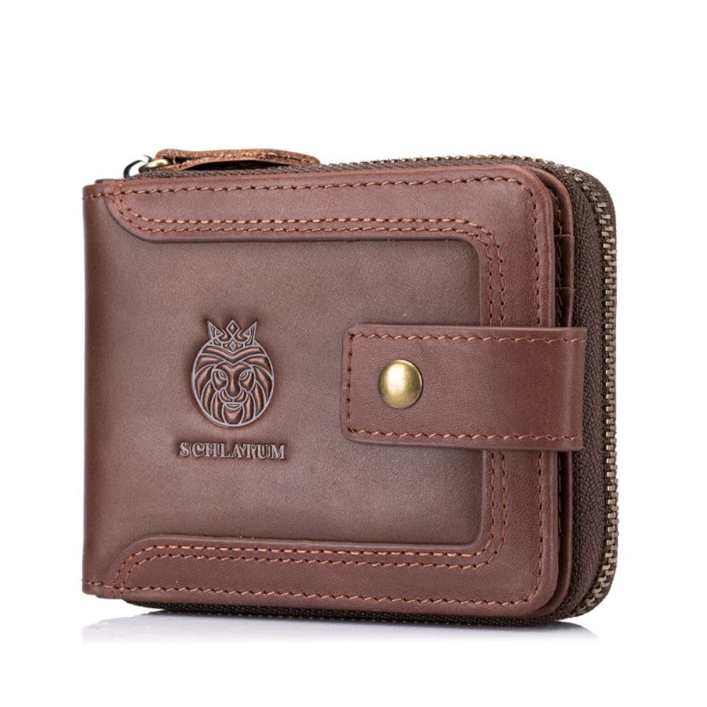 Portefeuille de Voyage Homme Cuir <br> - schlatum marron