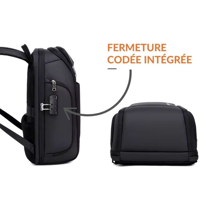 Sac à dos pour voyage d'affaire avec fermeture à code