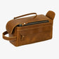 Trousse de toilette Homme en Cuir Marron