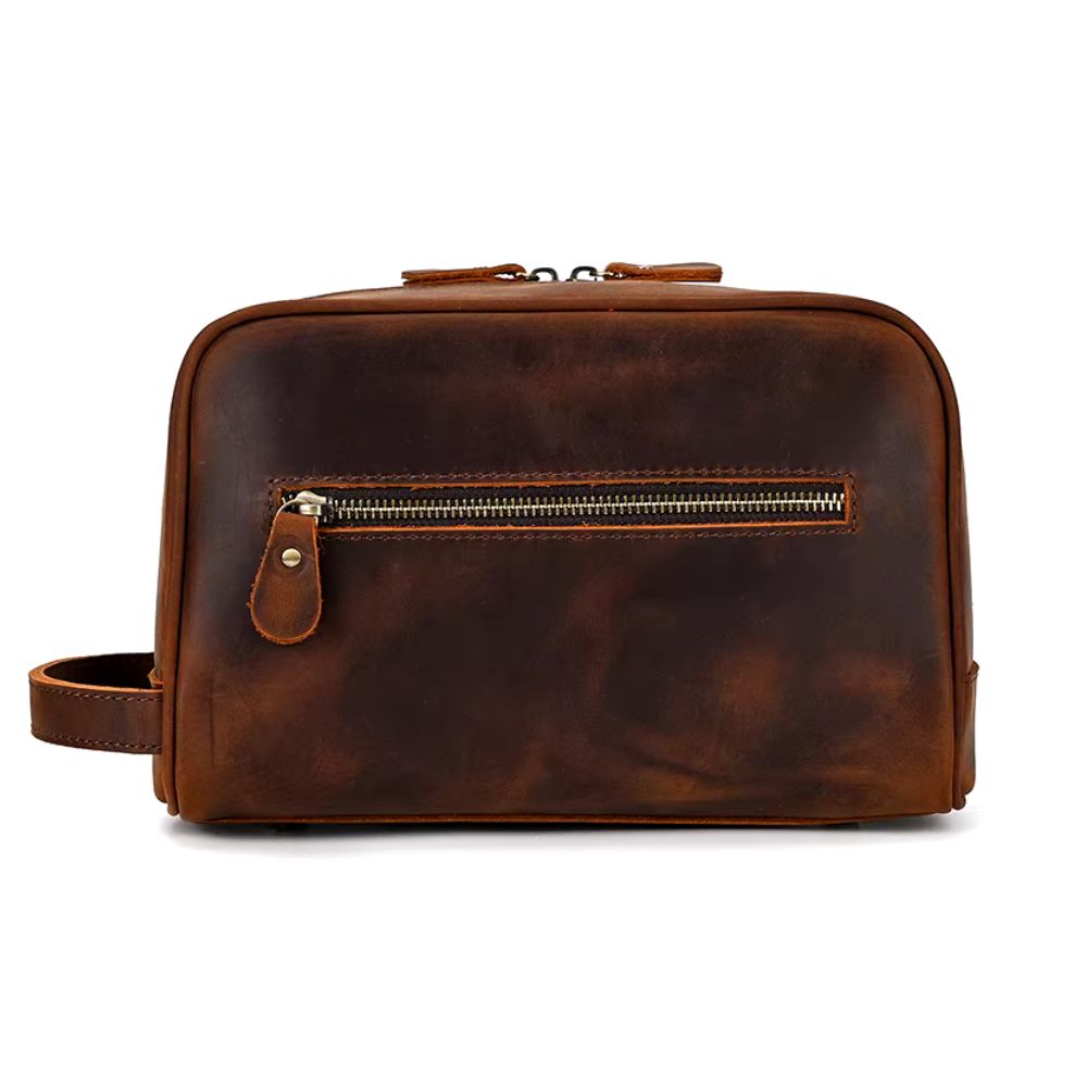 Trousse en Cuir Marron marron